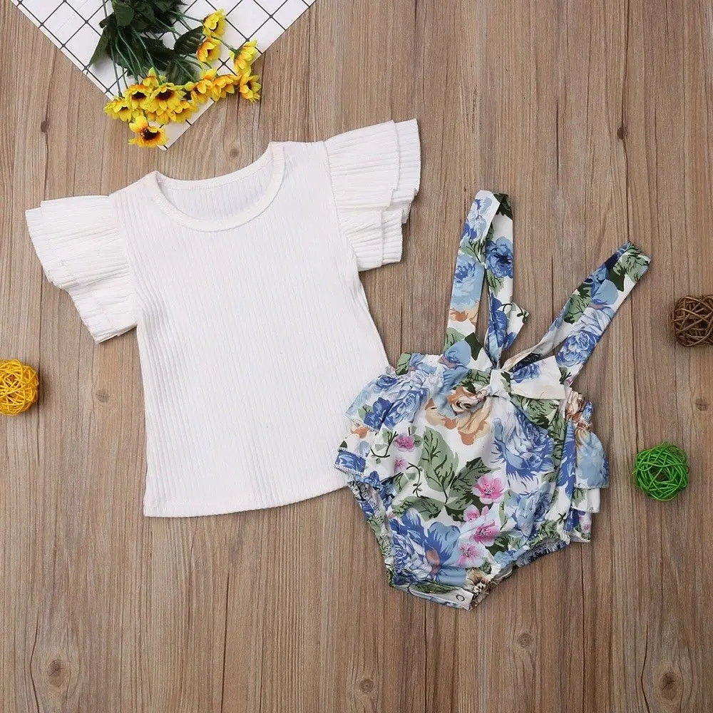 Одинаковая одежда с цветочным принтом для сестры кружевное платье для маленьких девочек пояс с рюшами, юбка белая футболка с бантом костюм Fuerjia