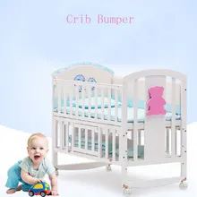 Buy 5Pcs/Set Cartoon Animated Crib Bed Bumper For Newborns 100%Cotton Comfortable Children's Bed Protector Baby Washable Bedding Set Free Shipping