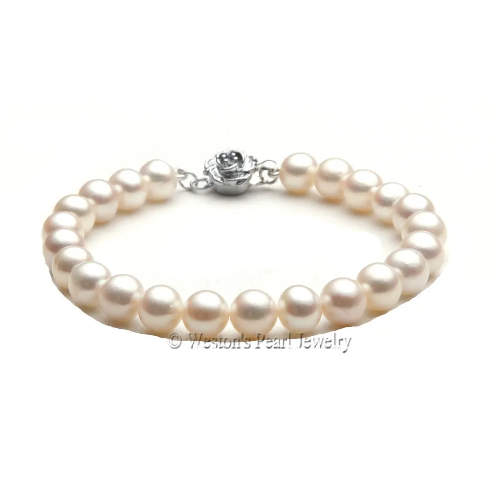 

ddh0046 NATURAL WHITE CULTURED FRESHWATER PEARL NECKLACE BRACELET EARRING SET 925 SILVER