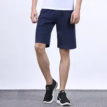 Мужские летние повседневные шорты из влагопоглощающей Ткани Хлопковые дышащие спортивные шорты для бега одежда из джерси с карманом