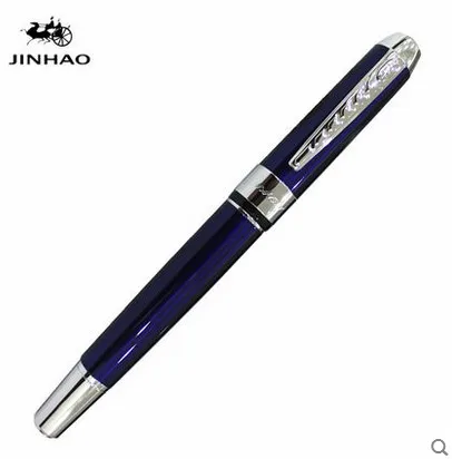 Jinhao, металлическая чернильная ручка, 0,5 мм, наконечник, для обучения, офиса, школы, канцелярские принадлежности, подарок, роскошная ручка для отеля, бизнес, авторучка - Цвет: 46