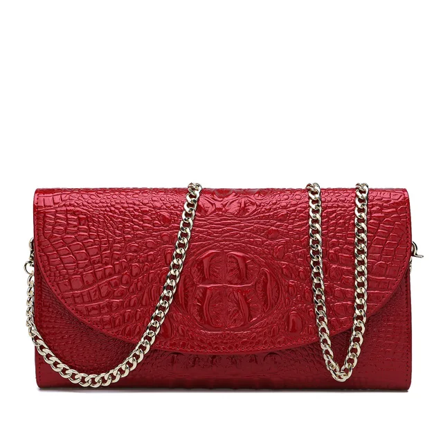 Aliexpress 2017 Brand New Crocodile Pattern Cowhide Clutch 2017 Brand New Crocodile Pattern Cowhide Clutch Bag Female Luxury Designer Handbags Real Leather Women
