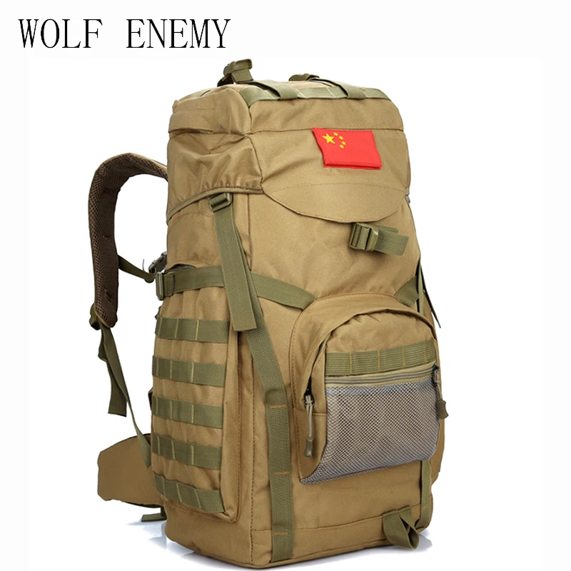Molle 60L Camping Rucksack Tactical Military Backpack Large Waterproof