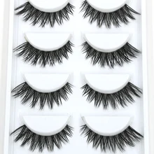 YOKPN прозрачный крест накладные ресницы волокно шлифовка острые толстые натуральные длинные ресницы для макияжа накладные ресницы