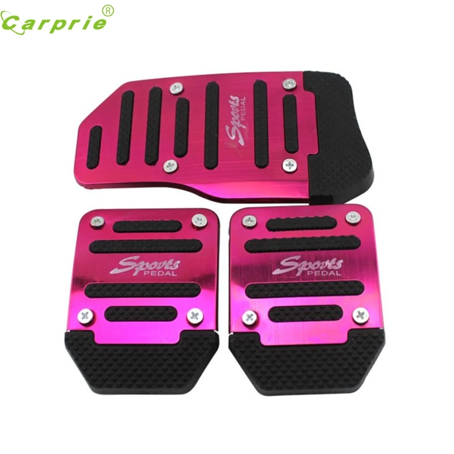 

New 3pcs Nonslip Car Auto Vehicle Accelerator Brake Foot Pedal Cover Set Manual Treadle Red M14