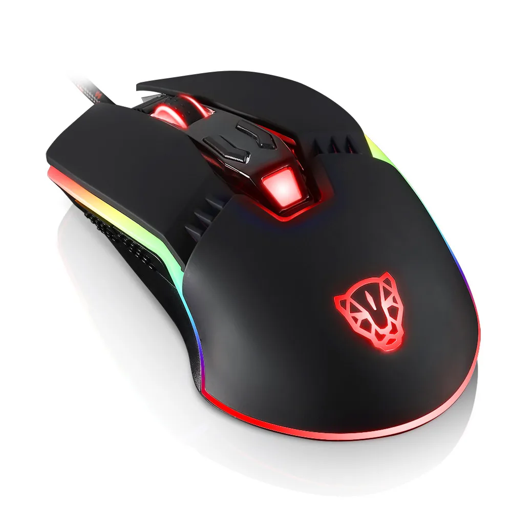 MOTOSPEED V20 игровая мышь 5000DPI дышащая светодиодный оптическая Проводная