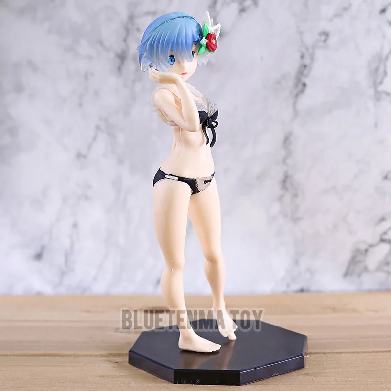 

Anime Re:Life in a different world from zero Summer Beach Rem Sexy Swimsuit Bikini PVC Action Figure Model Adult Toys Doll Gift