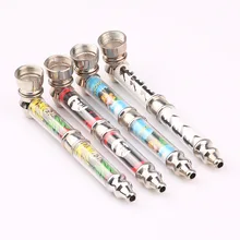 Пружинная трубка курительная Ямайка раста курительные трубки для табака подарок детекторы дыма мельница для табака кальян с металлическим трубным экраном