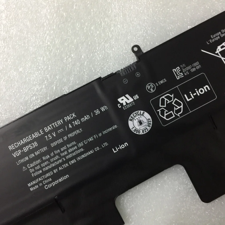 Аккумулятор для ноутбука sony PRO13 PR011 SVP13 P13226SC BPS38 батарейки AKKU 7 5 в 4740