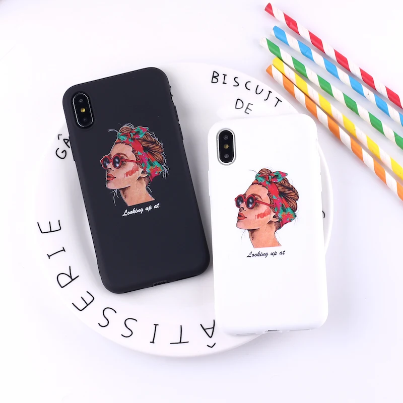Модный милый мягкий матовый силиконовый чехол для девочек Fundas iPhone 11 12 Pro 6 6S 8 8Plus X XS