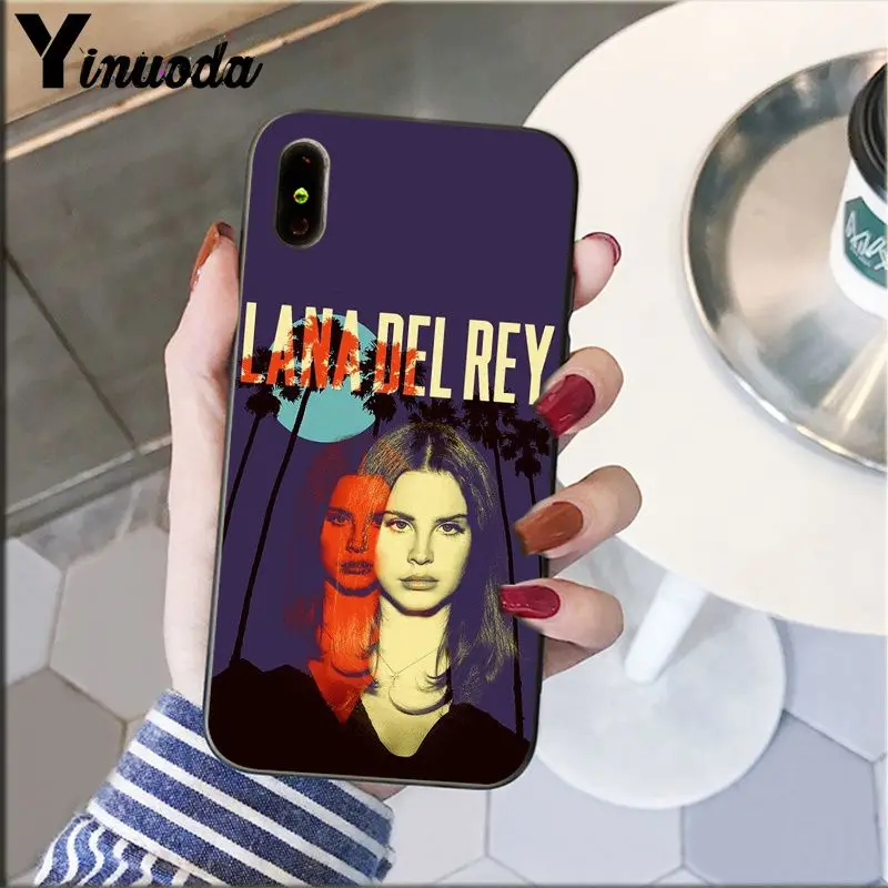 Yinuoda Lana Del Rey ТПУ мягкий силиконовый черный чехол для телефона для Apple iPhone 8 7 6 6S Plus X XS MAX 5 5S SE XR Чехол для мобильного телефона s