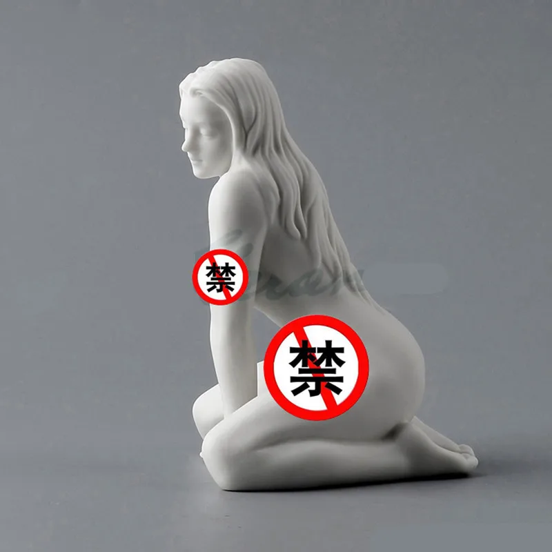 Современная матовая глазурь керамическая абстрактная огненная фигурка девушки обнаженная женская Художественная Скульптура тело статуя настольное украшение офис R1778