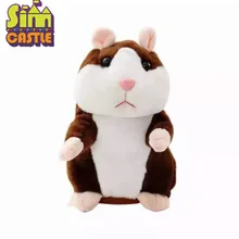 15 см говорящий хомяк плюшевый музыкальная игрушка милая многократная говорящая мышь игрушка учится говорить электрическая запись хомяков