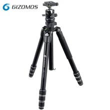 GIZOMOS GP-26A4+GHA-35D Stable Folding Aluminum Tripod Ball Head Kit For Digital Camera Sony Canon