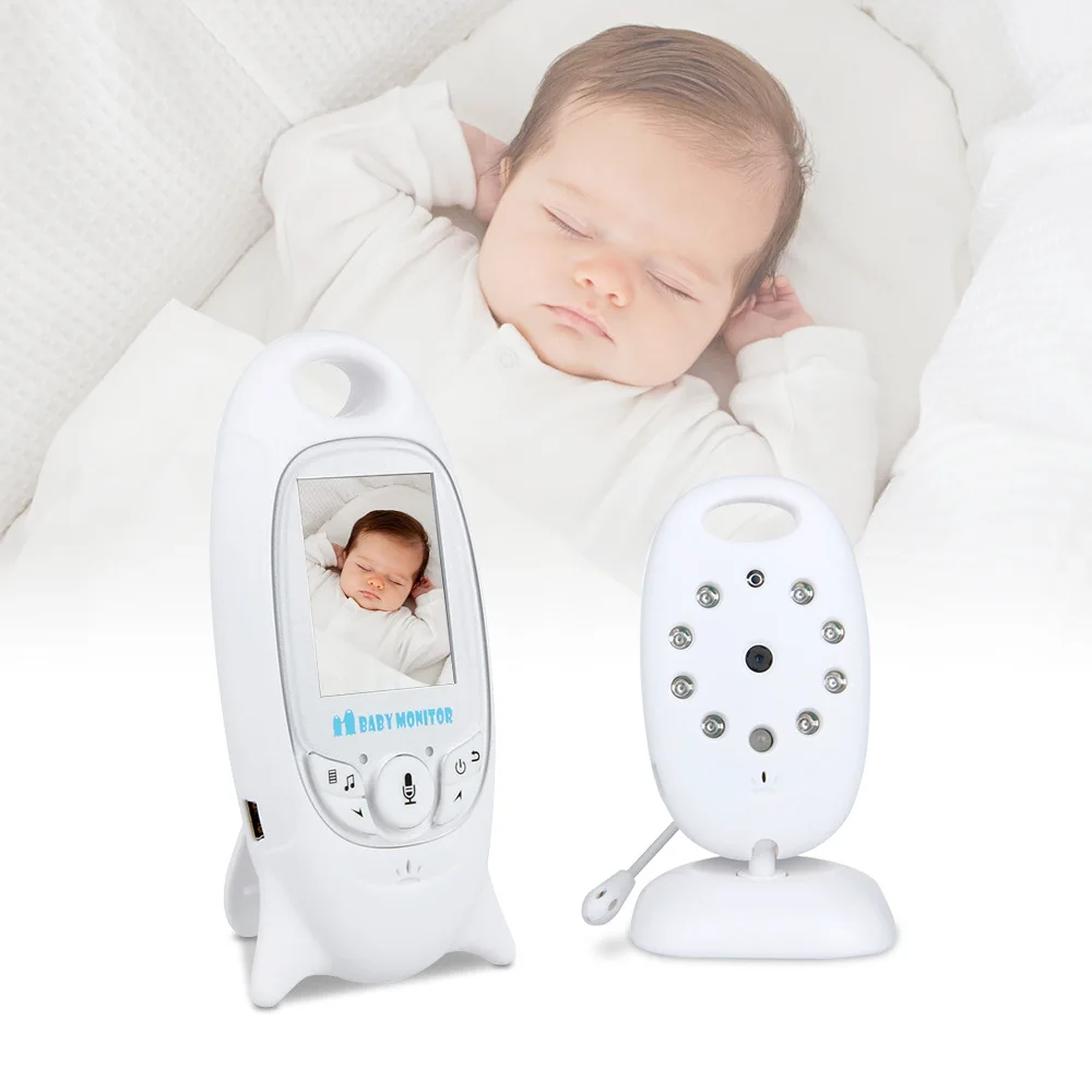 

Wireless Video Baby Monitor 2.0 Inch Color Security Camera 2 Way Talk NightVision Infrared LED Temperature Monitoring with 8 Lul