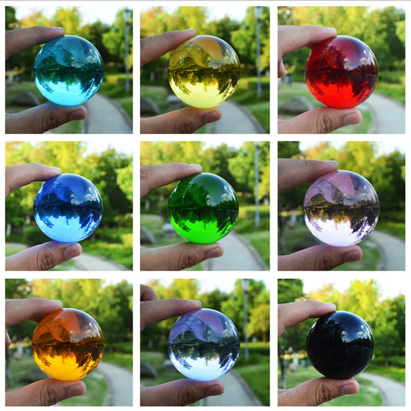

30/40/60mm Cystal Glass Ball Home Decoration Miniatures Ornament Magic Photography Props 3sizes