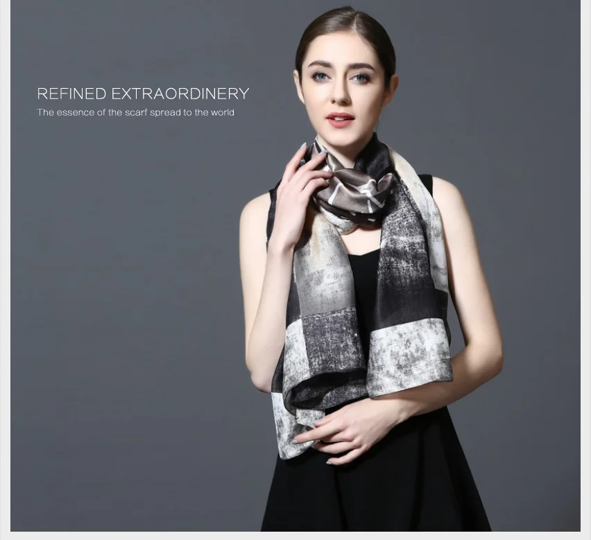 [VIANOSI] шелковый шарф роскошный бренд хиджаб модный платок Femme бандана шарф с принтом для женщин Женский шифоновый шарф VA109