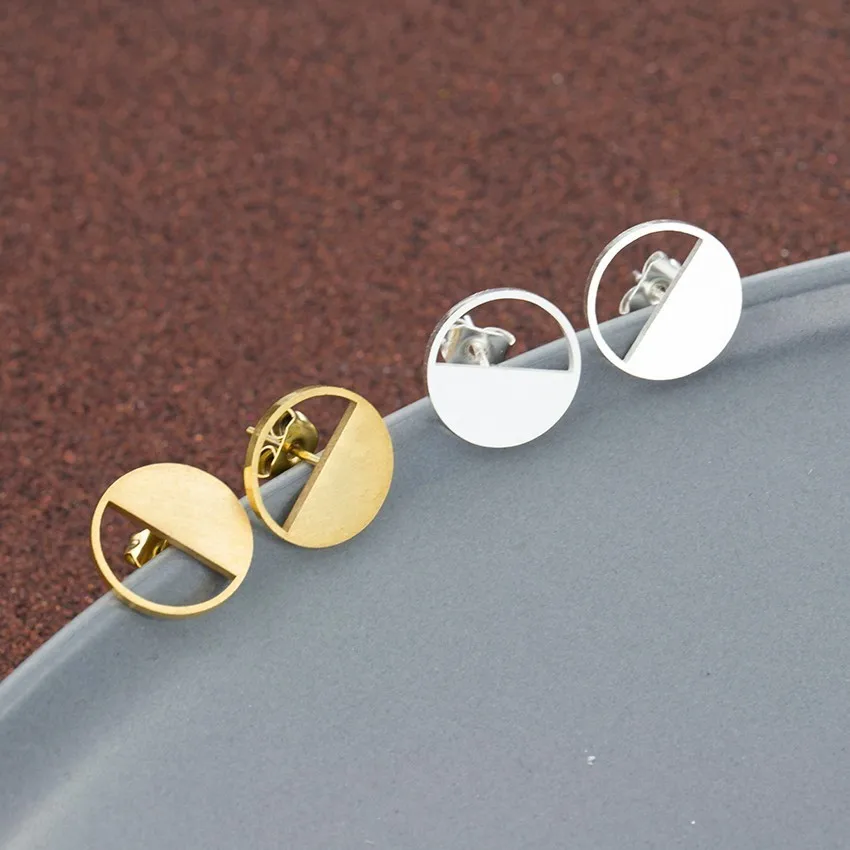 

V Attract Summer Earrings Brinco Feminino Half Moon Round Earing For Girls