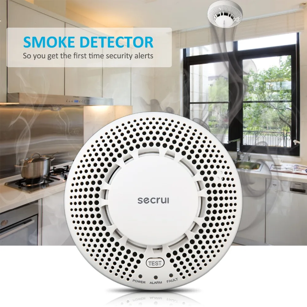 

Secrui SD05 433MHZ Fire Smoke Detector Smokehouse Combination Fire Smoke Alarm Home Security System Firefighters Combination