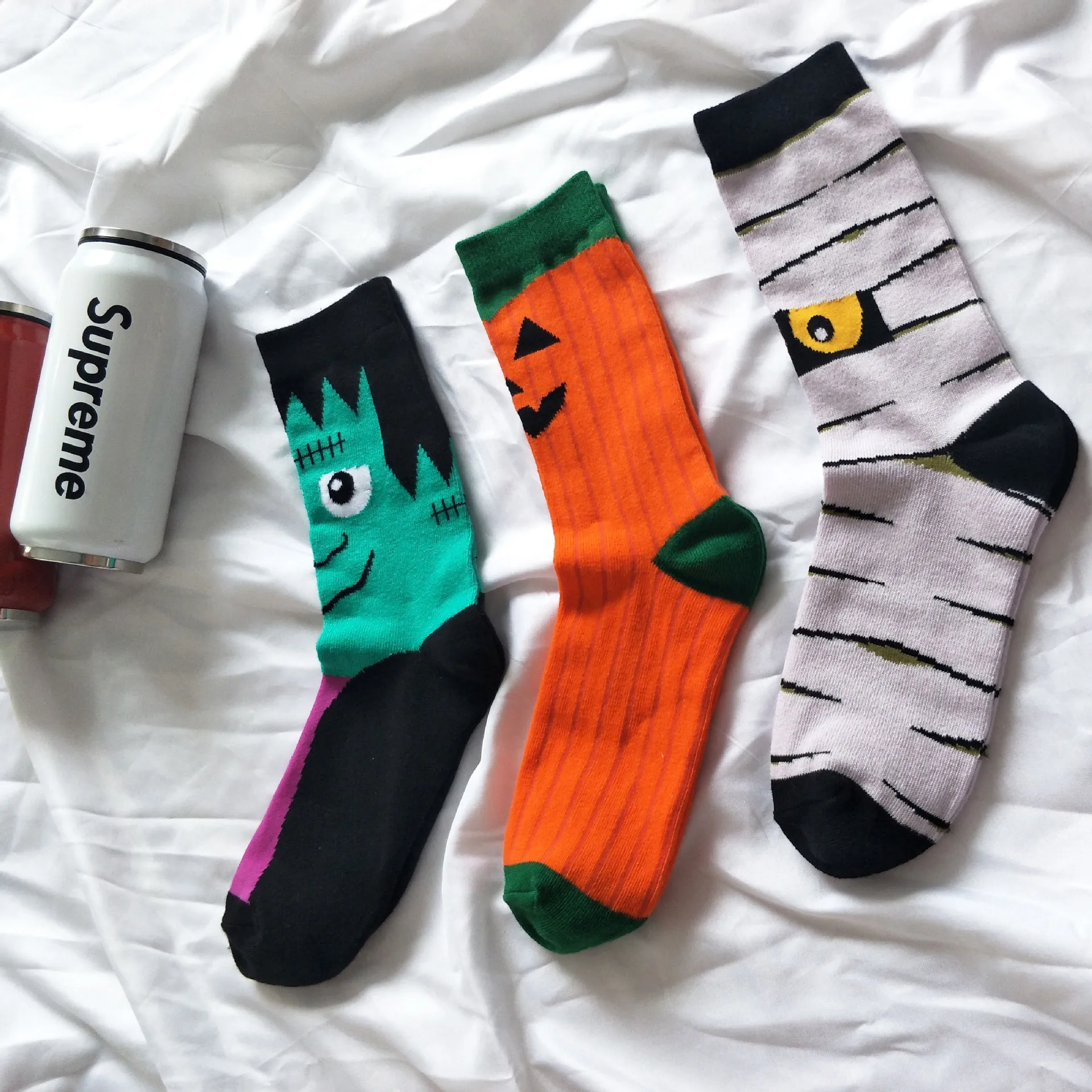 

New cartoon pairs socks, Halloween pairs socks, pure cotton sports socks