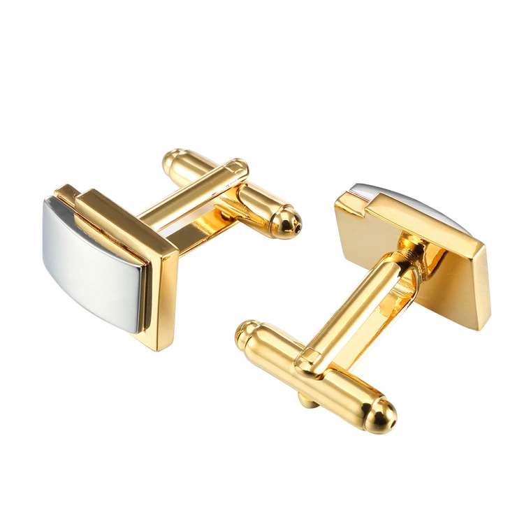 Gold Square Business Cufflinks Detail (3)