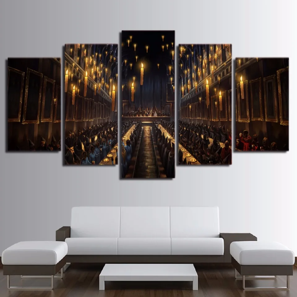 Hd Print 5 Pcs Harry Potter Scene Canvas Wall Art Print Painting Modern Home Decor Canvas Wall Art Picture Prints Pt1337 Prints Painting Hd Printsart Print Aliexpress