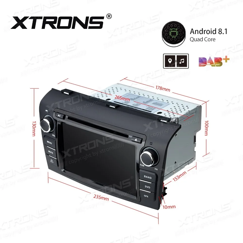 Clearance 7" Android 8.1 Oreo OS Car DVD Multimedia Navigation GPS Radio for Mazda 3 2004-2009 with Split Screen Function Support 4