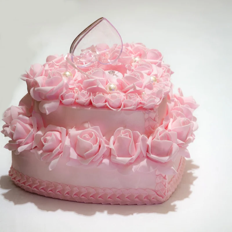 

European style wedding ring pillow heart foam rose flower pearl wedding cushion 6 styles