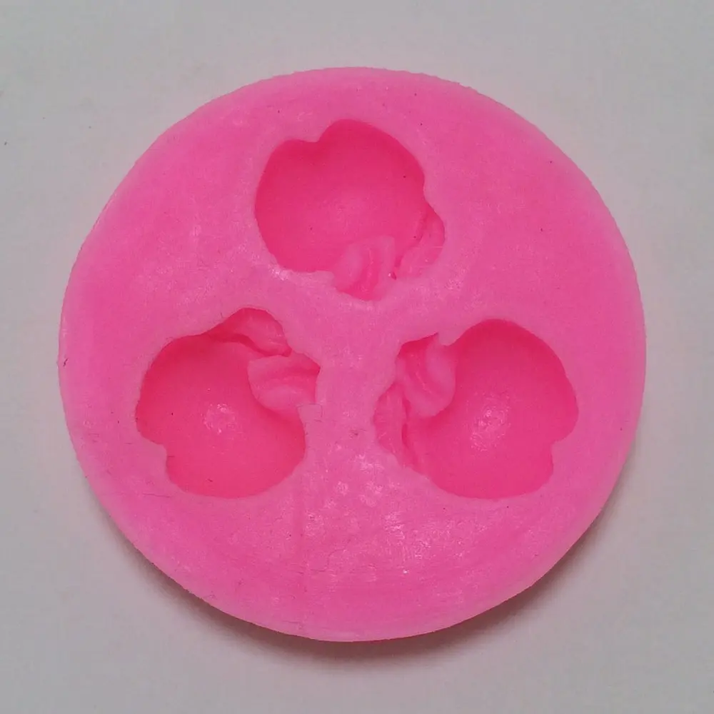 

O1012 Mini 3D Apples Embossed Liquid Silicone Mold Fondant Molds Chocolate Cake Decoration Tools