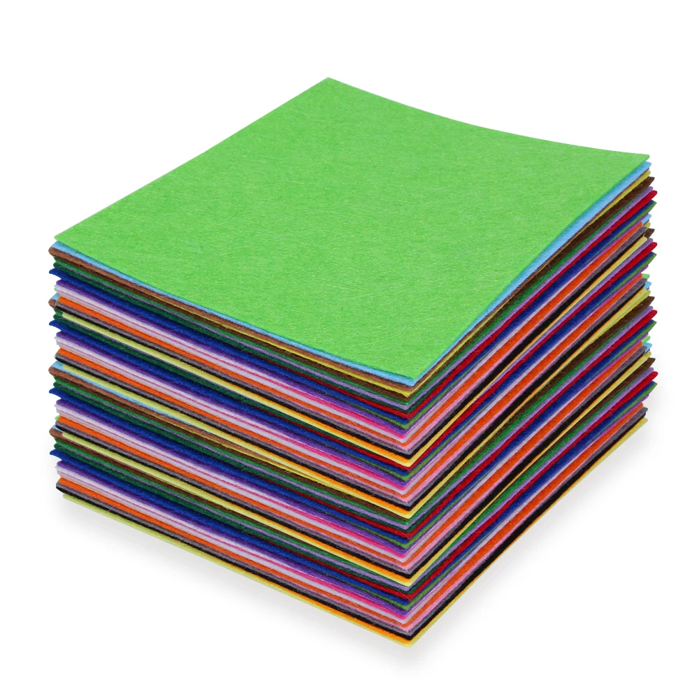

22pcs/set Multi-color Non Woven Fabric Multi-color Polyester Cloth Felts DIY Bundle For Home Sewing Dolls Crafts Gifts 15*15 cm