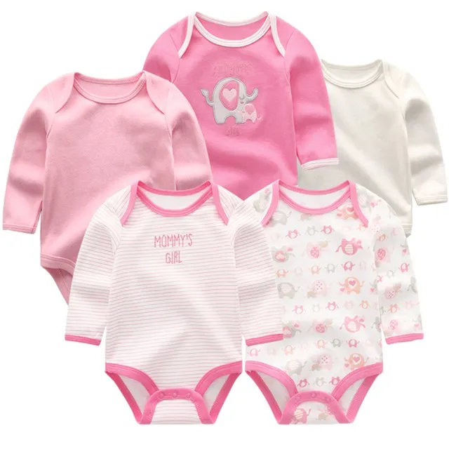 5 шт./лот, новые детские боди с длинными рукавами для маленьких мальчиков, зимняя одежда для новорожденных, Одежда для младенцев - Цвет: 5215