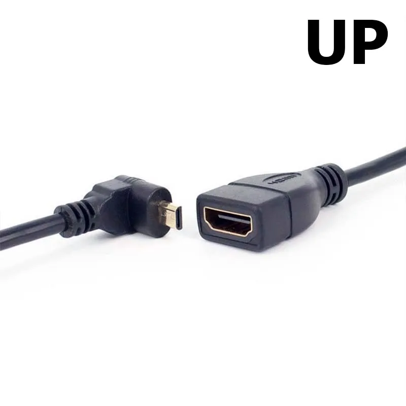 Позолоченный встраиваемый HDMI гнездо до 90 градусов угловой микро штекер Адаптер