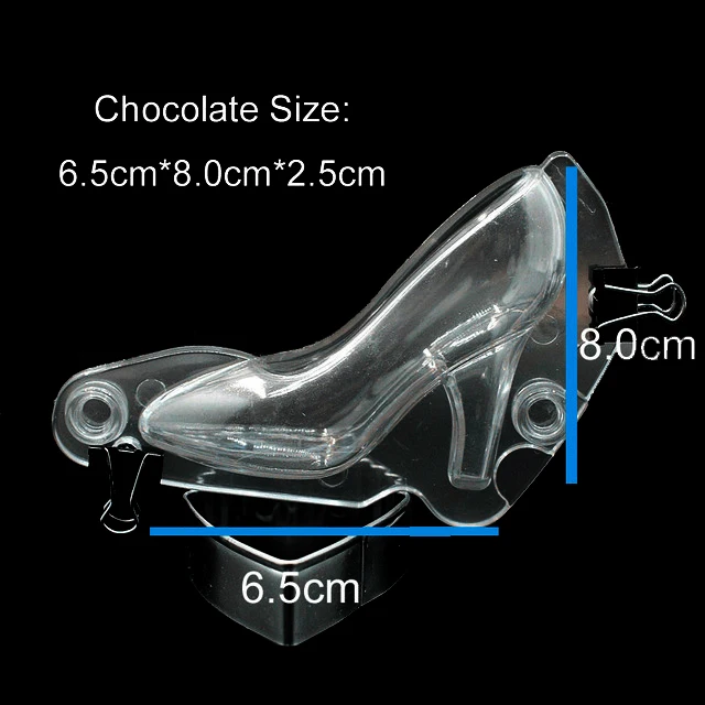 3D шоколадные батончики пластиковые формы поликарбоната формы для шоколада формы для выпечки торта украшения выпечки Кондитерские инструменты для выпечки формы - Цвет: small high heel