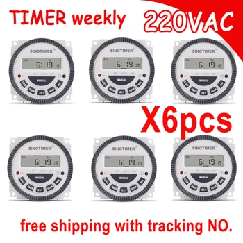 

TM619 AC 220V 230V 240V Digital Timer 7 Days Programmable Time Switch Relay with UL listed relay 16A, easy wiring,with flap.