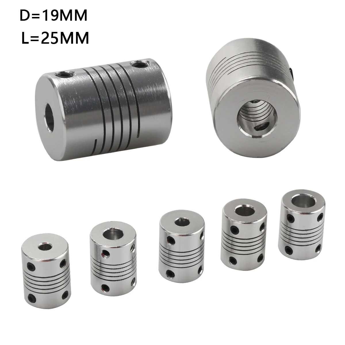 

1pcs Motor Jaw Shaft Coupler 5mm To 8mm Flexible Coupling OD 19x25mm wholesale Dropshipping 3/4/5/6/6.35/7/8/10mm