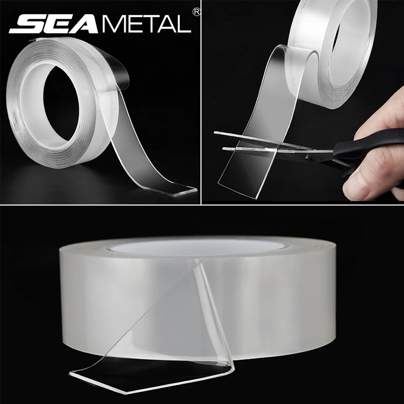 

Washable Double-sided Tape Traceless Paste Acrylic Transparent Self Adhesive Tapes Waterproof Car Sticker Great Stretch Sticky
