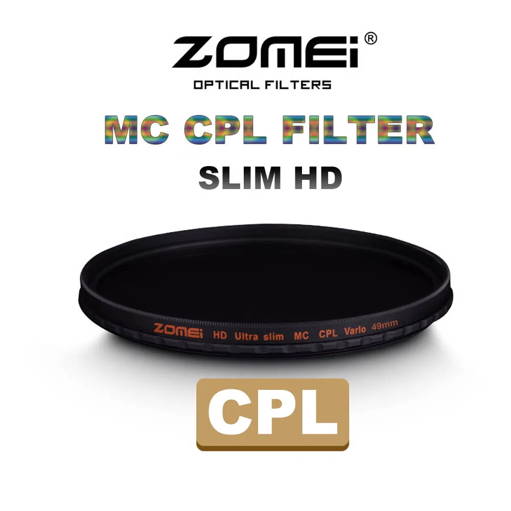 

Zomei 49/52/55/58/62/67/72/77/82mm Pro Slim HD MC CPL Optical Glass Polarizing Polarizer Filter for Canon Nikon Sony Pentax Lens