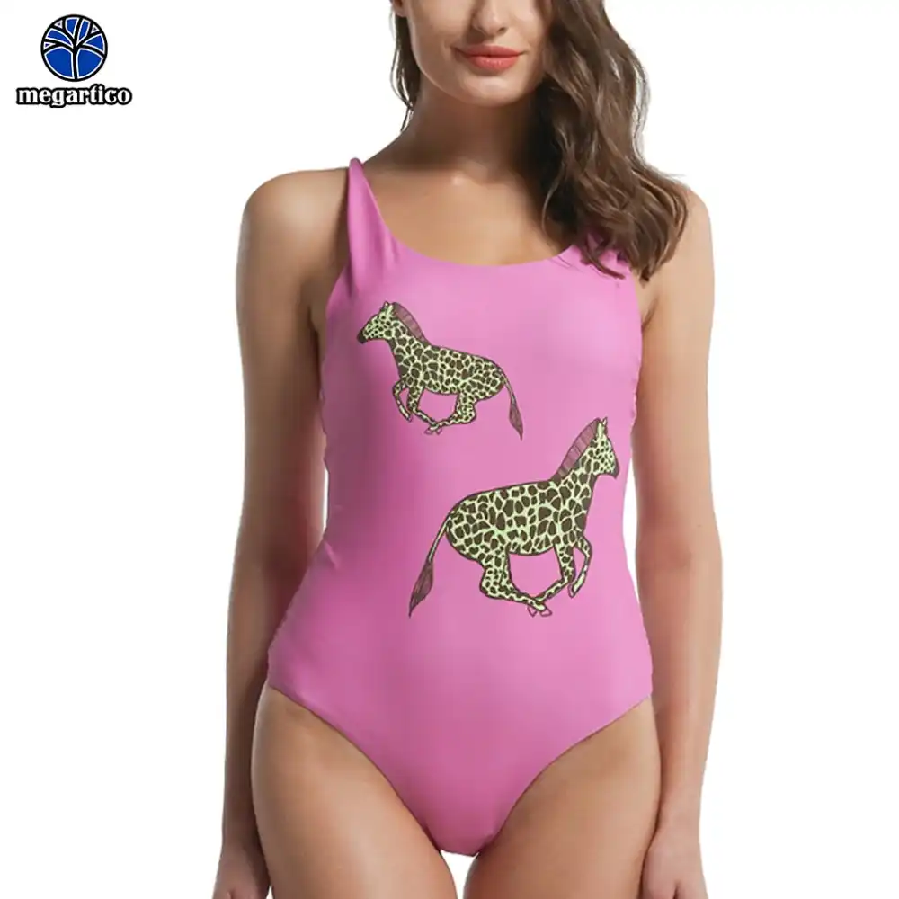 zebra print swimming costume