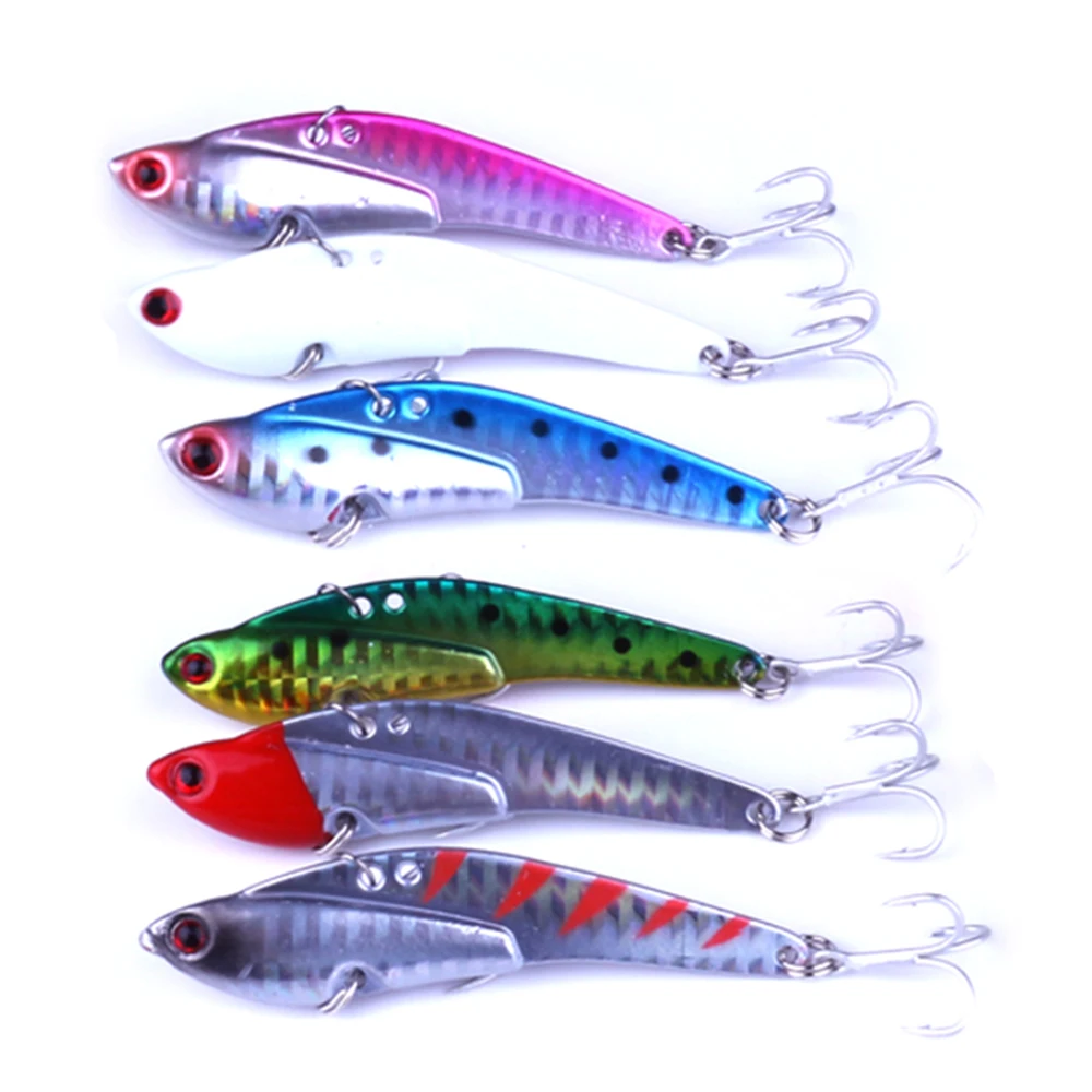 7.5cm/21g Vibration Fishing Lure Hard Metal VIB Rattle Lures Sinking