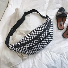 CCRXRQ клетчатые поясные сумки для женщин новые холщовые унисекс удобные поясные сумки модные поясные сумки женские дорожные нагрудные сумки