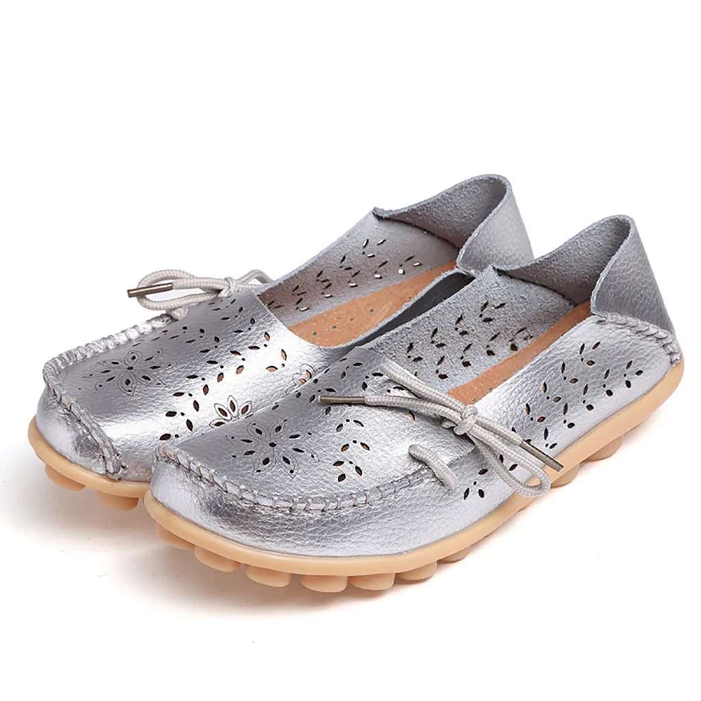 

Women's Ladies Shoes Fashion Solid Casual Mother Casual Hole Shoes Nurse With Flat Shoes Women's Casual Driving Shoes
