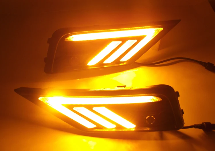 Автомобильный Стайлинг DRL светодиодный широкая лампа подсветки дневные ходовые огни противотуманная фара дневного света подходит для Tiguan L