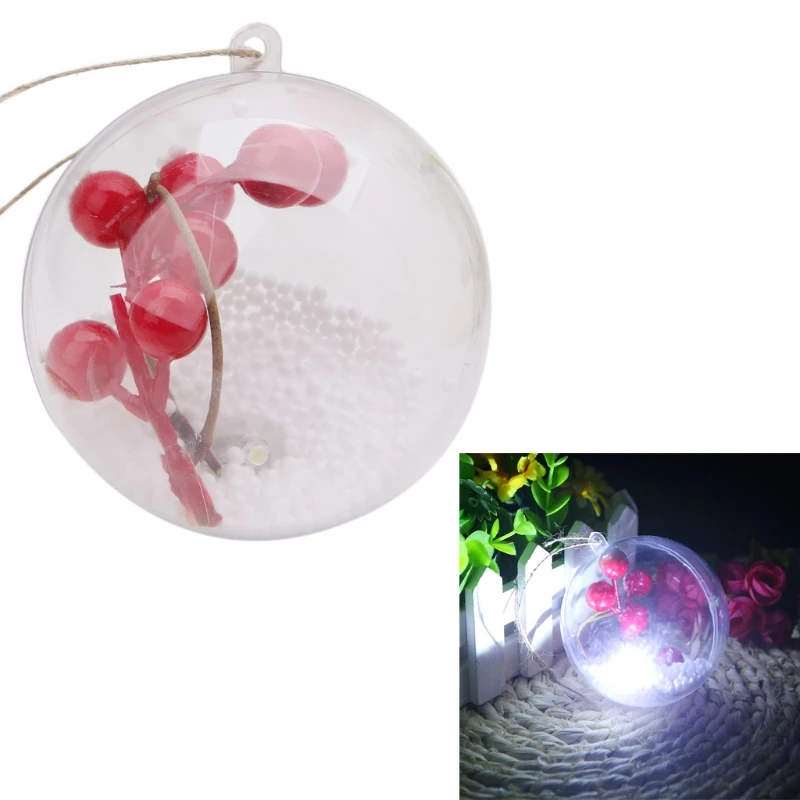 

Christmas Decorations For Home LED Transparent Ball Light Christmas Tree Xmas Hanging Ornaments Holiday Decor