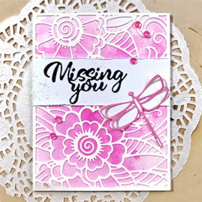 

DiyArts 1Pc 111*143mm Flower Frame Metal Cutting Dies Flower Blossom Dies Scrapbooking Craft Dies DIY Metal Cutting Stencil Dies