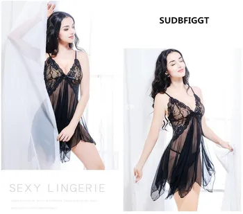 

HOT Women see through sexy lingerie female lace intimates ladies sexy Full Slips 8 colors Plus size