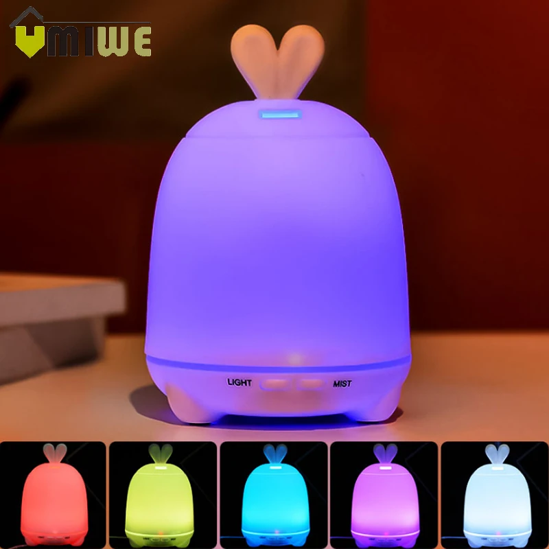 

7 Colors LED Night Light Ultrasonic Humidifier Rabbit Air Purifier Mist Maker Essential Oil Diffuser Aroma Diffuser Aromatherapy