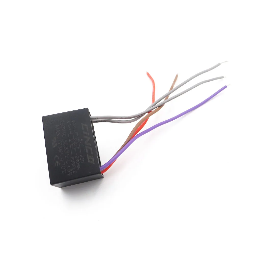 CBB61 5 мкФ + 6 250V проводов конденсатор моторного двигателя Электрический вентилятор