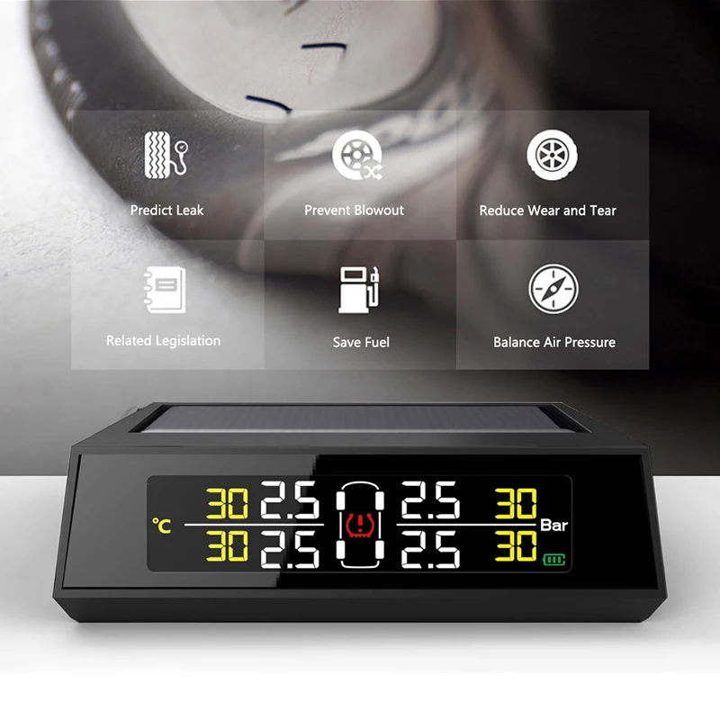 Junsun автомобильная система контроля давления в шинах на солнечной энергии TPMS