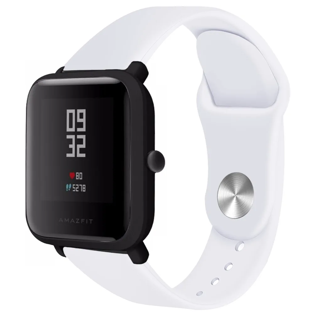 Силиконовый мягкий ремешок для Xiaomi Huami Amazfit Bip BIT Lite, Молодежные умные часы, носимый браслет, ремешок для часов Amazfit 20 мм