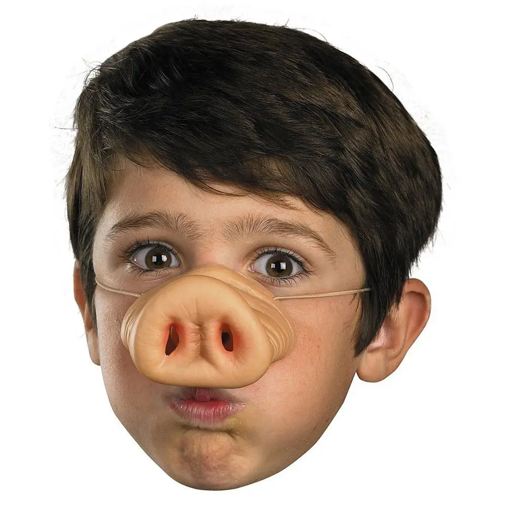 Pig Nose w/Band Costume Rubber Snout Adult Child Halloween Funny Tricks